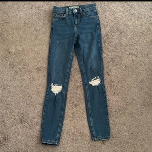 Topshop petite jamie ripped jeans